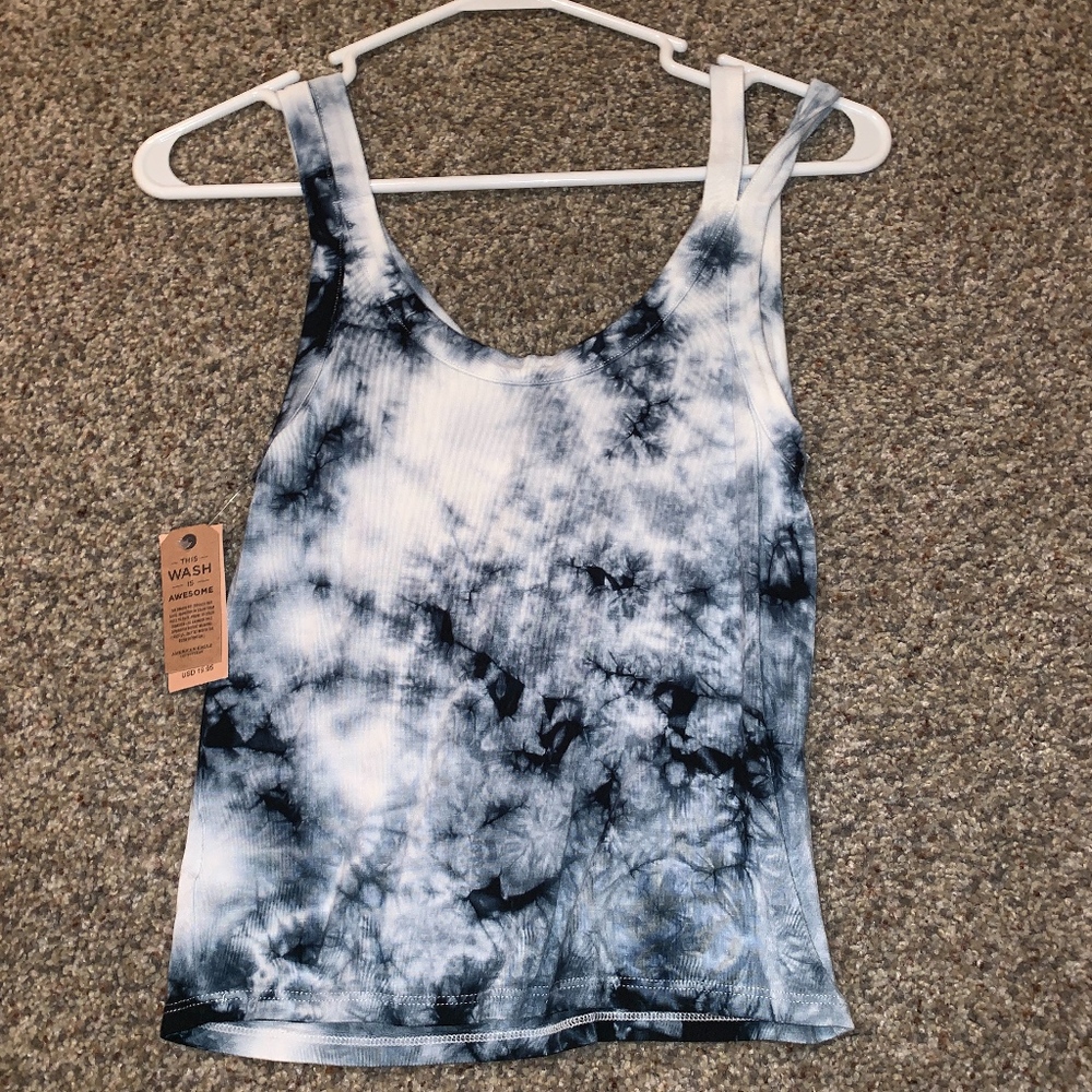 Tie-Dye American Eagle Crop Tank